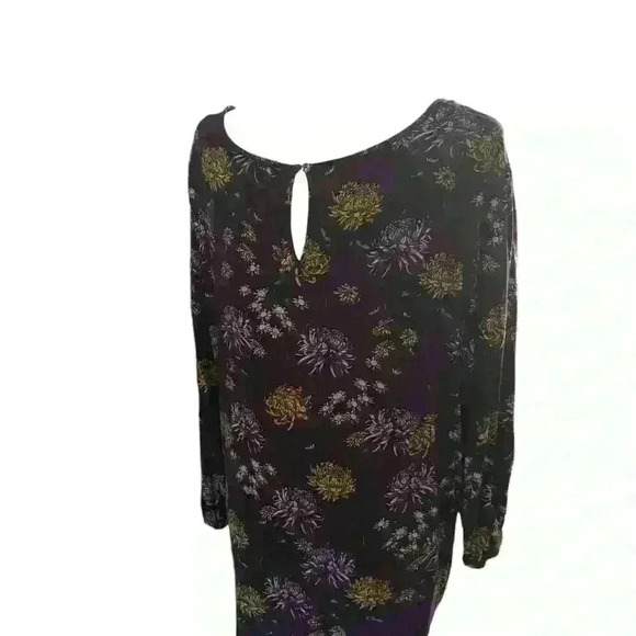 Daniel Rainn Floral Pleated Blouse - XXL, Purple, Elegant, Comfortable, Stylish - Picture 2 of 5